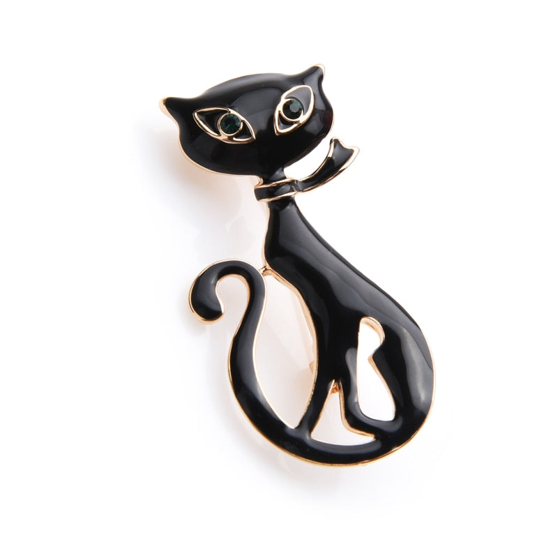 Artistic Black cat brooches - Style's Bug