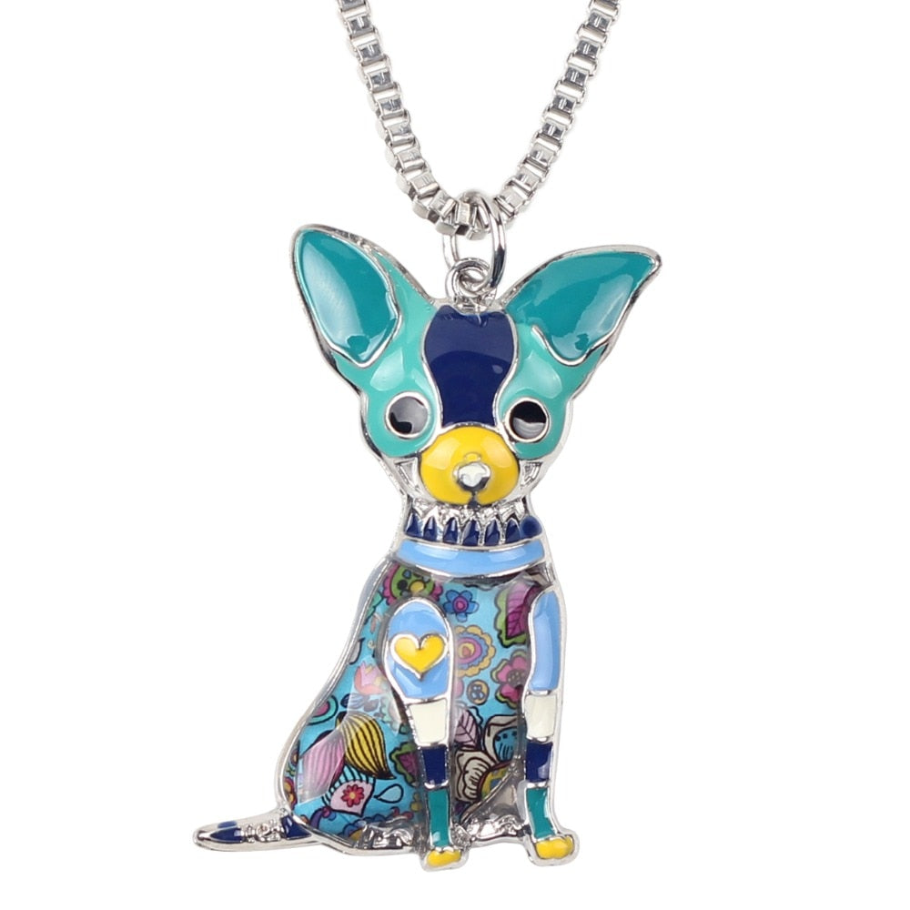 Artistic Chihuahua necklace