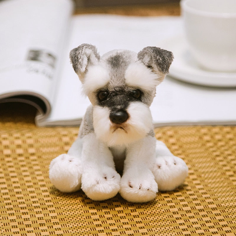 Realistic Schnauzer puppy plushies - Style's Bug M (13x11x11 cm)