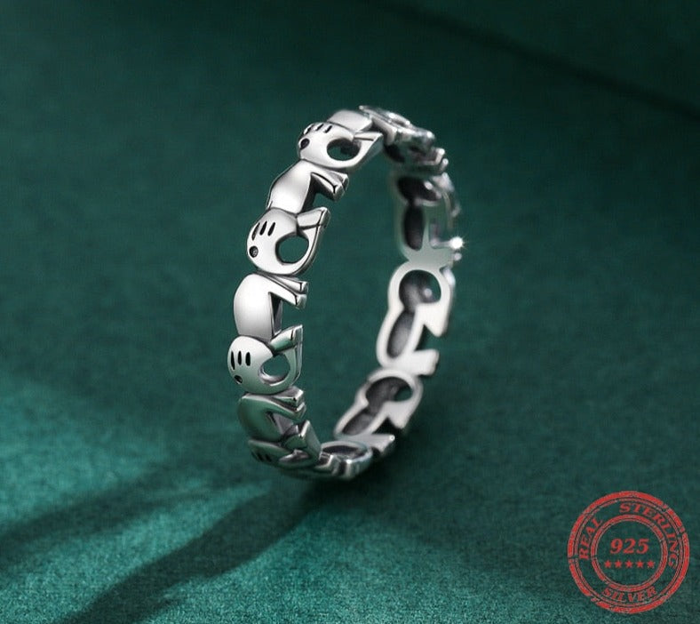 "The Silver Mini Elephants" ring by SB - Style's Bug