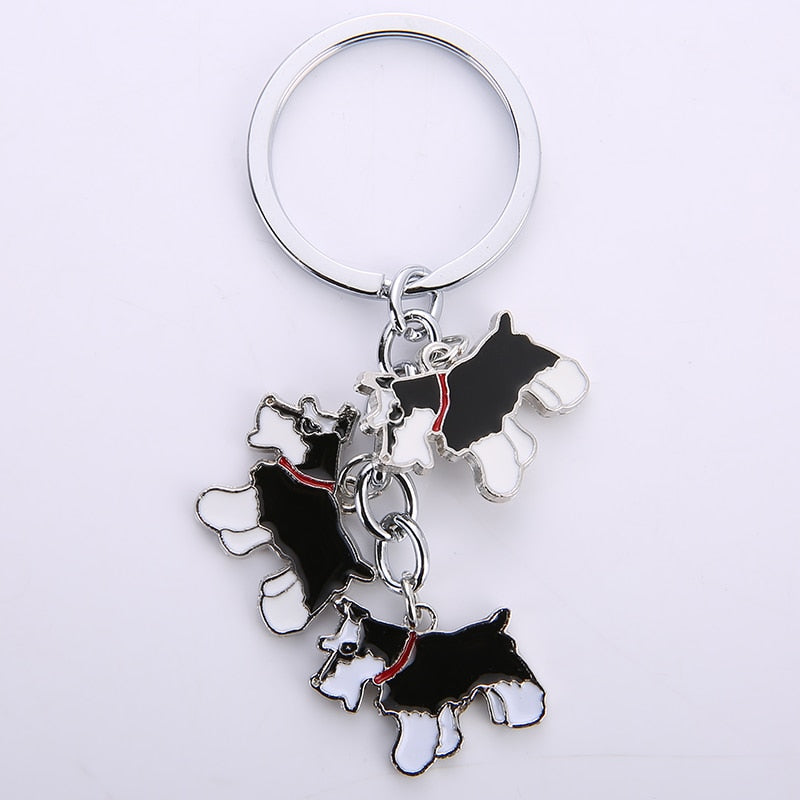 Schnauzer keychains by Style's Bug (2pcs pack) - Style's Bug 2 x Black Triplets keychain