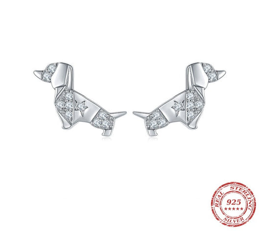"Silver Dachshunds" earrings by Style's Bug - Style's Bug Default Title
