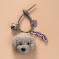 Poodle face plush keychains