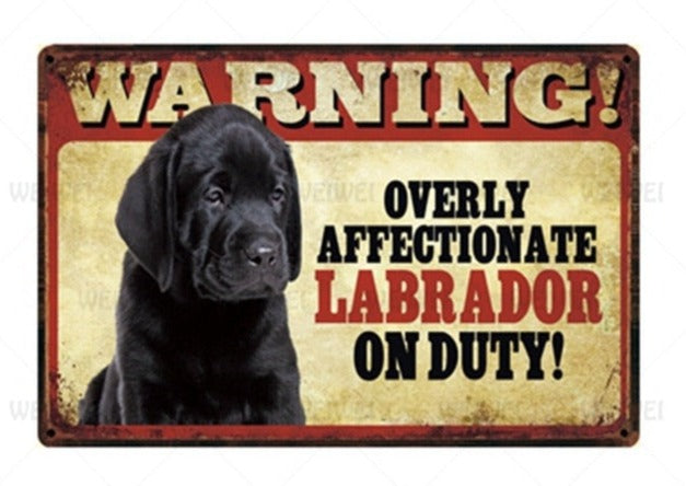 Overly Affectionate Dog Warning signs - Style's Bug Labrador - Black