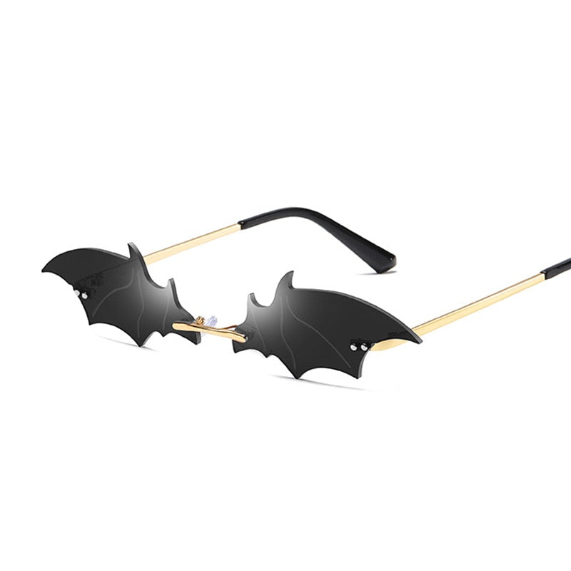 "Bat Shades" flying bat shaped sunglasses - Style's Bug Gold + Gray