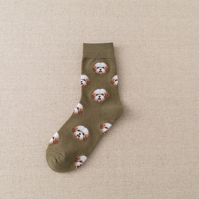 Cute Dog face socks (2 pairs pack)