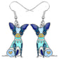 Artistic Chihuahua earrings