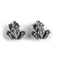 "Silver Ribbits" realistic frog earrings - Style's Bug