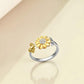 "Golden bee & the Flower" adjustable ring by SB - Style's Bug