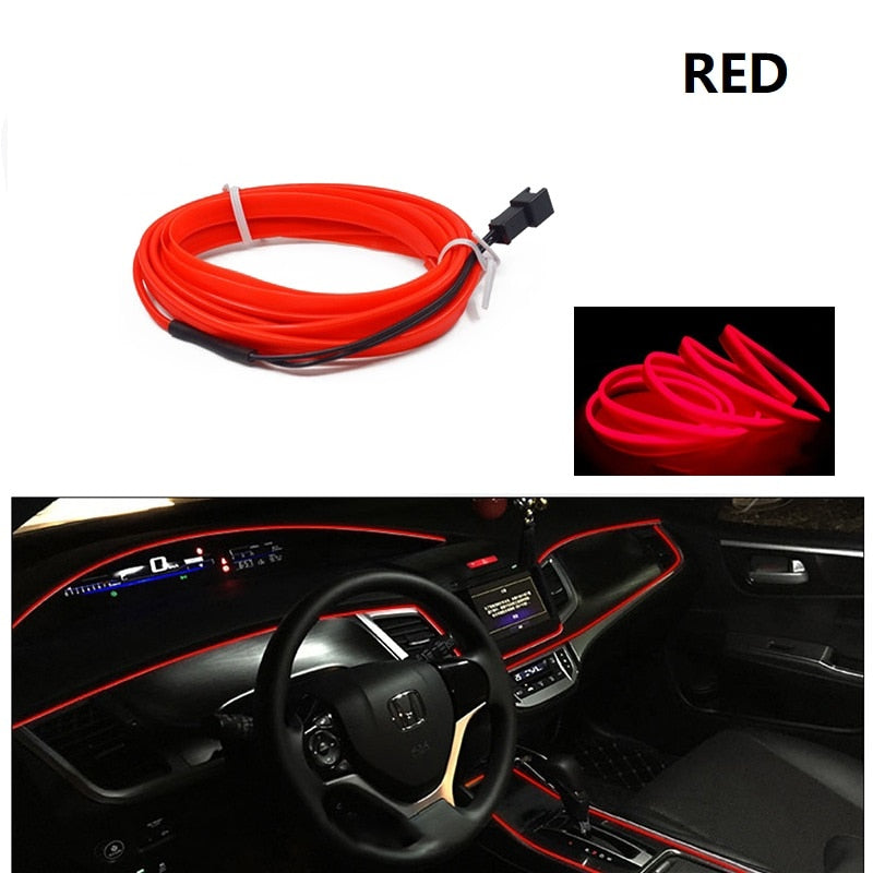 Car Interior LED light Strips - Style's Bug Red / 1 meter / USB drive
