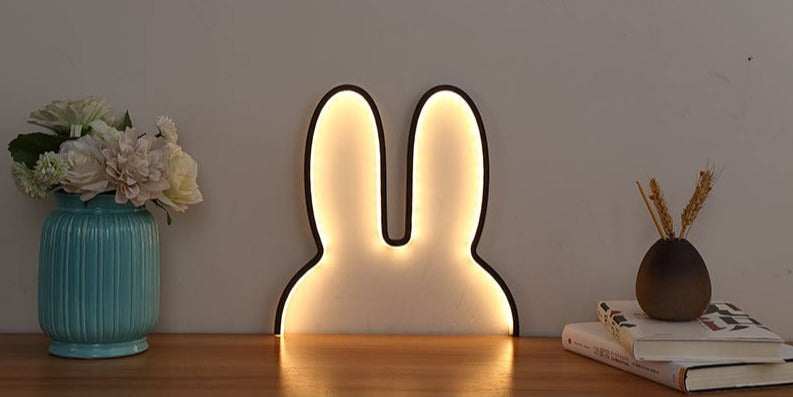 Rabbit ears Night Light by SB - Style's Bug Black - small (30 x 30cm) / Switch