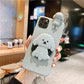 3 in 1 Poodle iPhone cases by SB (Mirror + Stand + Strap) - Style's Bug Light Gray / For iphone 5 5S