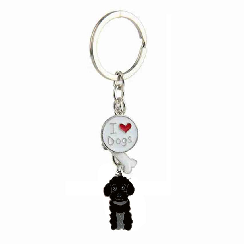 Poodle keychains by Style's Bug (2pcs pack) - Style's Bug Black - I love dogs