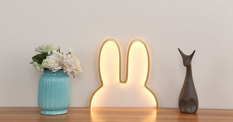 Rabbit ears Night Light by SB - Style's Bug Gold - small (30 x 30cm) / Switch