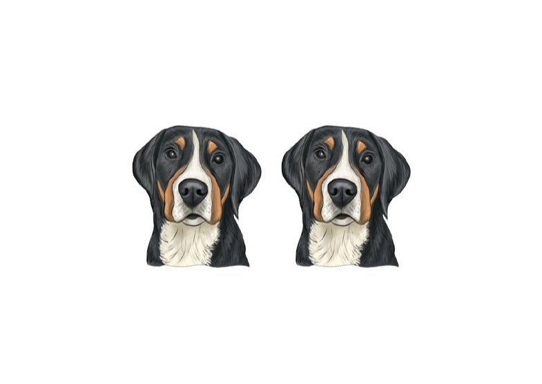 Realistic Bernese Mountain dog Earrings - Style's Bug 4 x Starring Bernese earring pairs