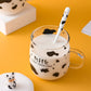 Cartoon Cow mugs by SB (With Lid + Spoon) - Style's Bug