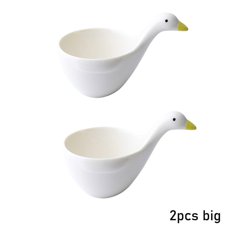 Cute Ceramic Duck Bowls - Style's Bug 2 x Big