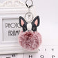 Fluffy Chihuahua keychains by SB (2pcs pack) - Style's Bug Dark Brown + White