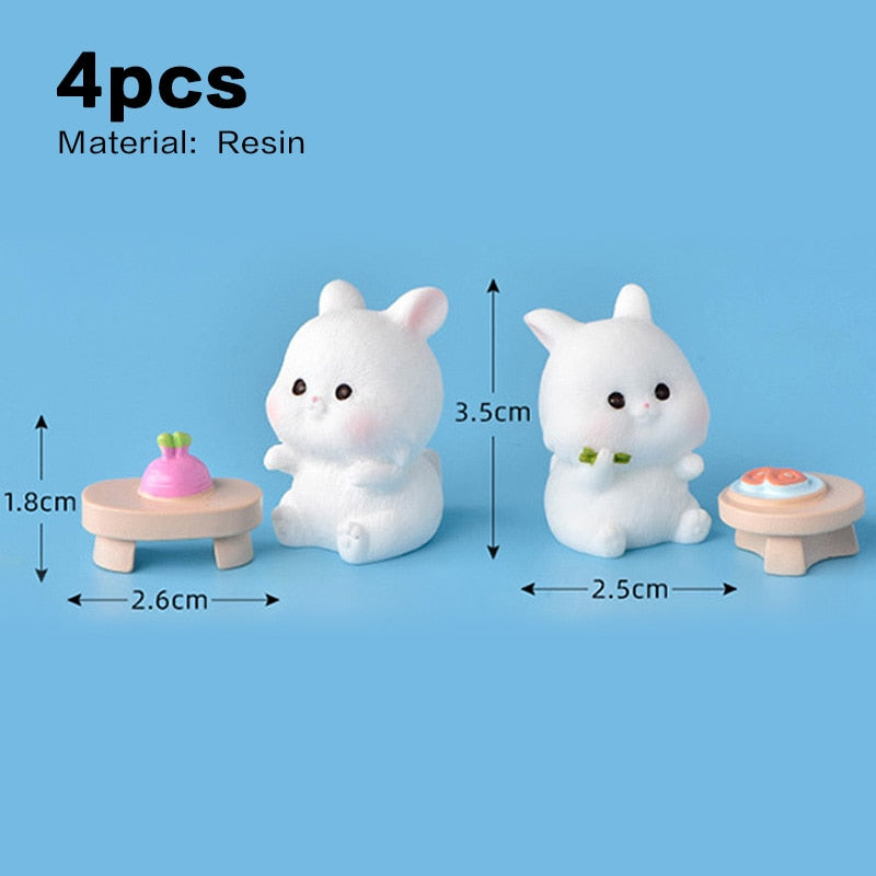 The world of mini Rabbits - Style's Bug 4pcs Eating Rabbit