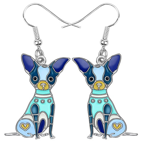 Artistic Chihuahua earrings