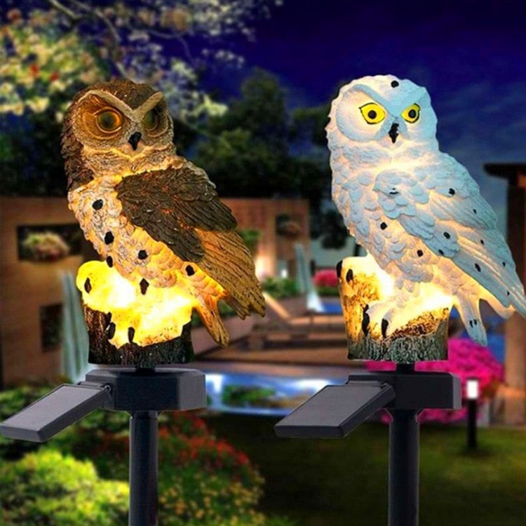 "Fairy Owls" - Solar powered garden lamps - Style's Bug