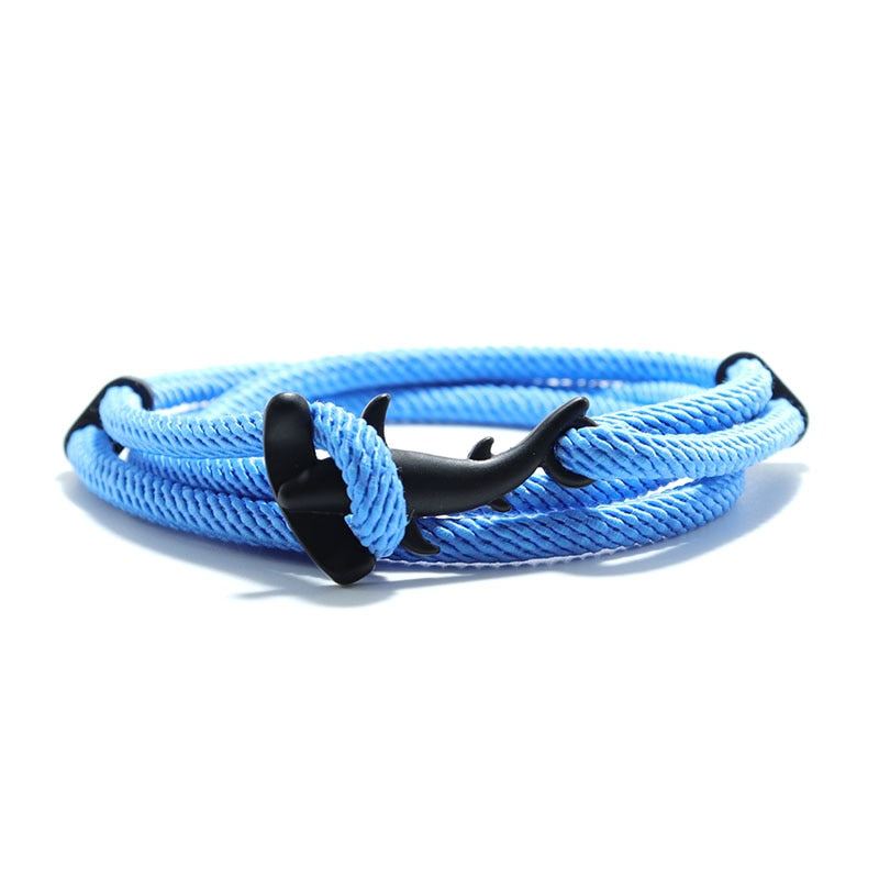 Hammerhead shark bracelet - Style's Bug Black + Sea Blue