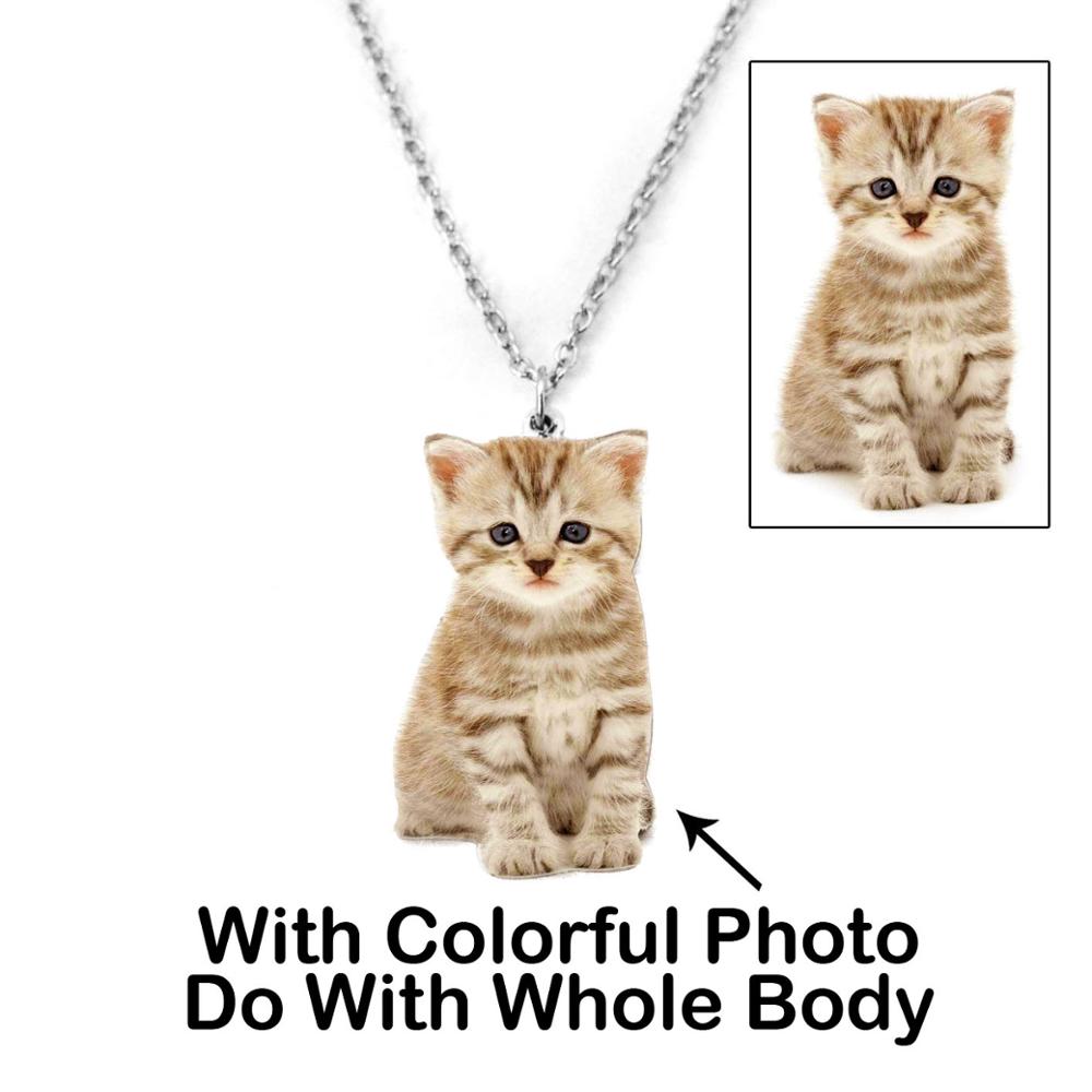 Custom pet photo necklaces by Style's Bug - Style's Bug Pet's real Shape + Real colors / 40cm