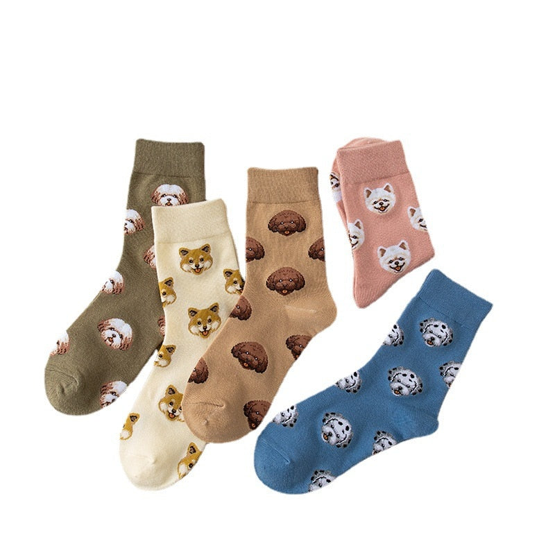 Cute Dog face socks (2 pairs pack)