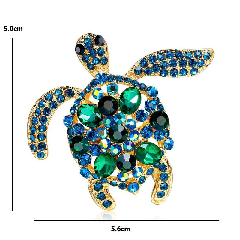 Realistic Turtle brooches - Style's Bug 2 x Rhinestone Beauty
