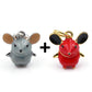 Big ear Mouse pendants (2pcs pack) - Style's Bug Grey pendant + Red pendant