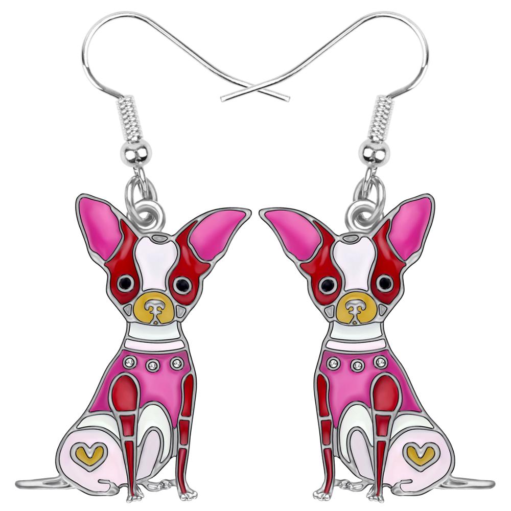 Artistic Chihuahua earrings