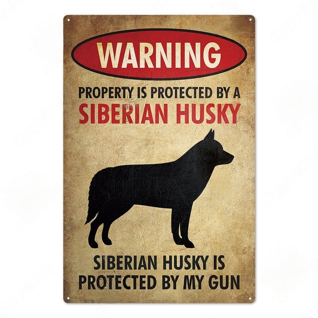 Vintage Dog Warning signs