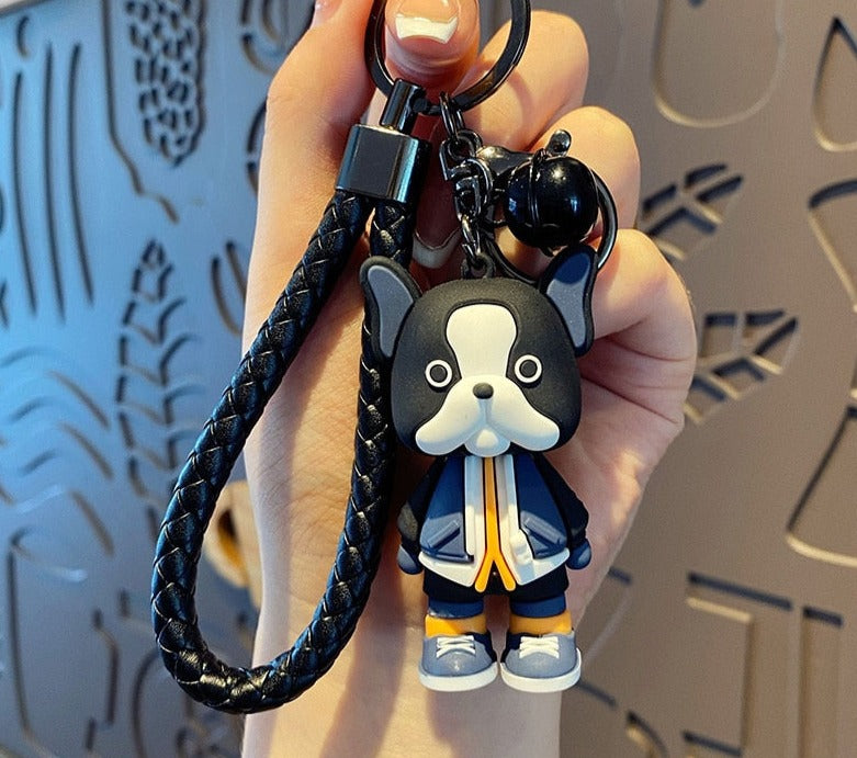 Mr. and Mrs. Boston Terrier keychains - Style's Bug 2 x Mr. Boston Terrier