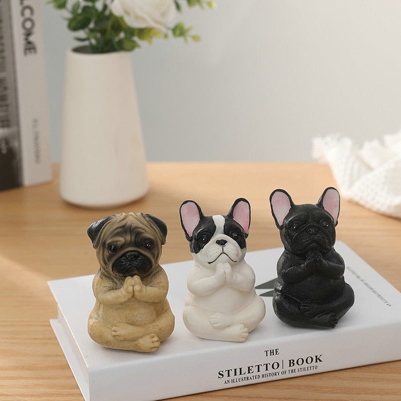 Realistic Yoga Dog statues by SB - Style's Bug