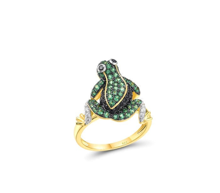 "Crystal Green Frog" jewelry by Style's Bug - Style's Bug