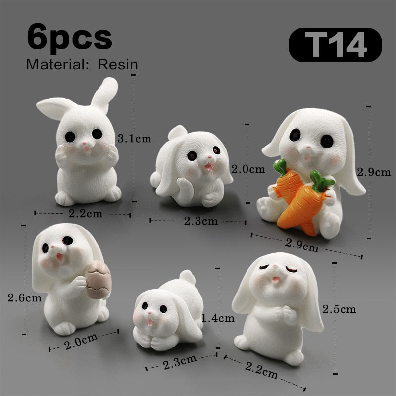 The world of mini Rabbits - Style's Bug 6pcs Rabbit-T14