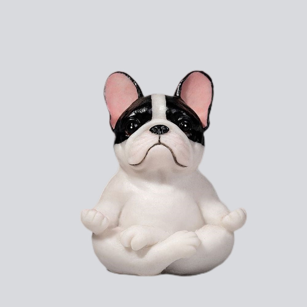 Realistic Yoga Dog statues by SB - Style's Bug Botston Terrier - Meditation