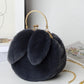 "Fluffy Bunny" mini shoulder bag by SB - Style's Bug Dark Gray