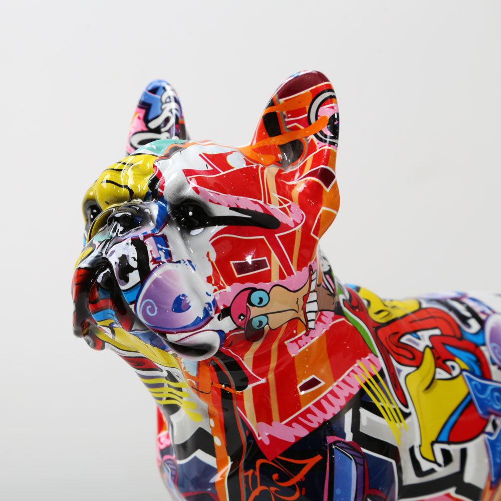 Graffiti French Bulldog Statues - Style's Bug