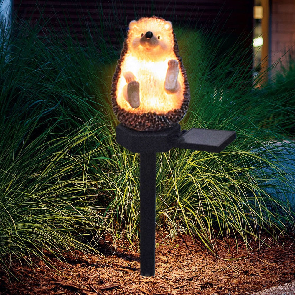 "Fairy Hedgehogs" - Solar powered garden lamps - Style's Bug Sitting