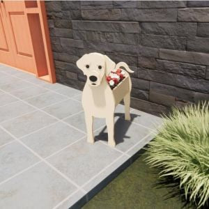 Realistic Dog flower planters - Style's Bug Labrador / 34 cm