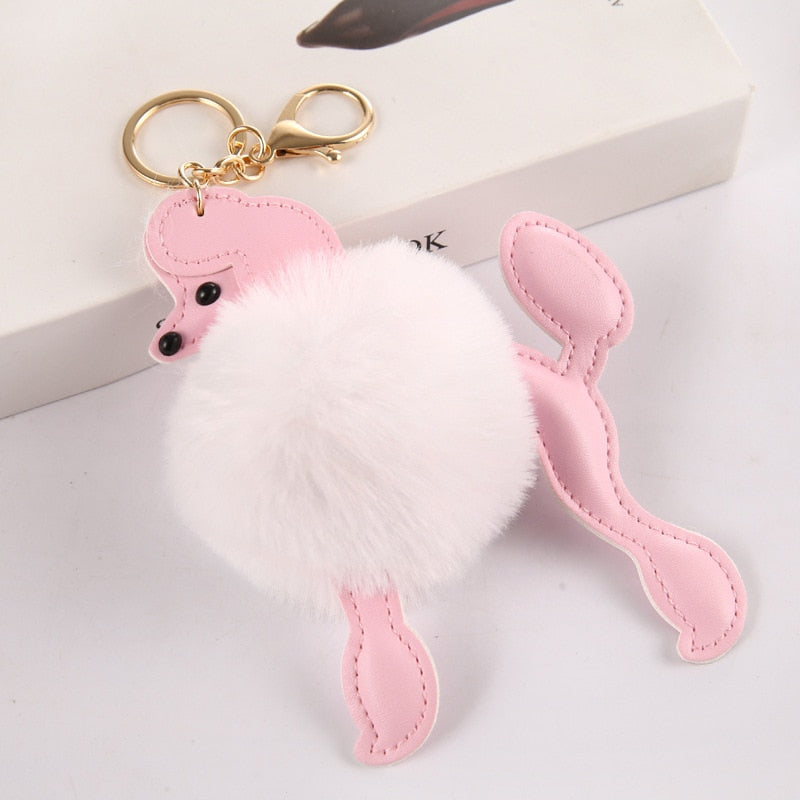 Standard Poodle keychains by SB (2pcs pack) - Style's Bug White