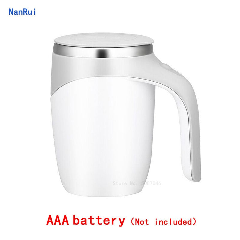 MugMaid™ - Automatic Self Stirring Mug - Style's Bug White - Battery