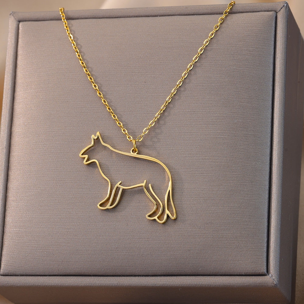 Artistic Dog necklaces (2pcs pack)