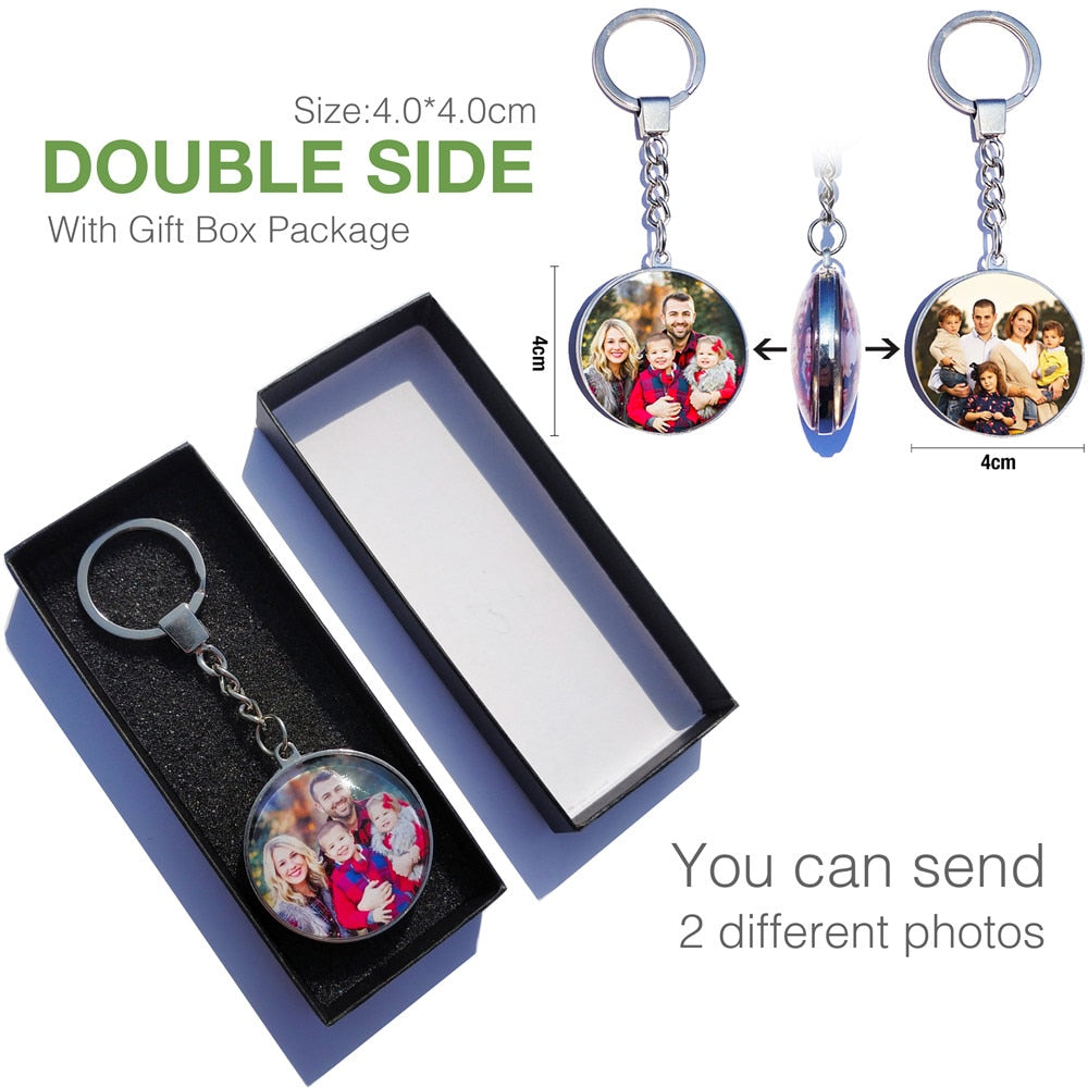 Double Sided Custom Keychains by Style's Bug - Style's Bug Round + Gift box