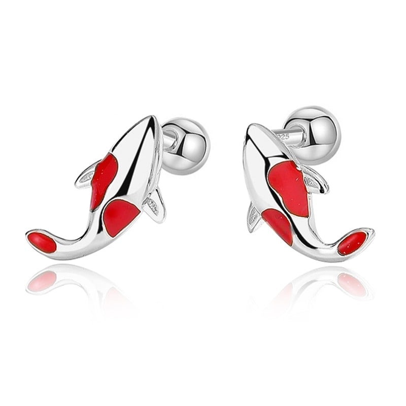 Swimming Kōhaku Koi earrings