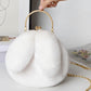 "Fluffy Bunny" mini shoulder bag by SB - Style's Bug White