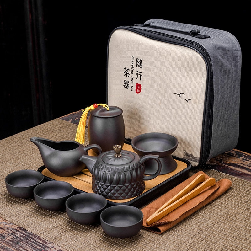 Portable Retro Clay Teaware set by SB - Style's Bug N