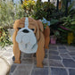 Realistic Dog flower planters - Style's Bug English Bulldog / 34 cm