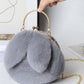 "Fluffy Bunny" mini shoulder bag by SB - Style's Bug Gray